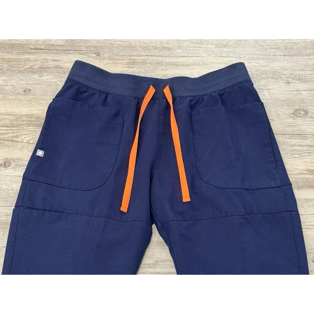 FIGS Mens Zamora Scrub Pant Blue Sz M Jogger Cargo Pockets Hospital Lab Work